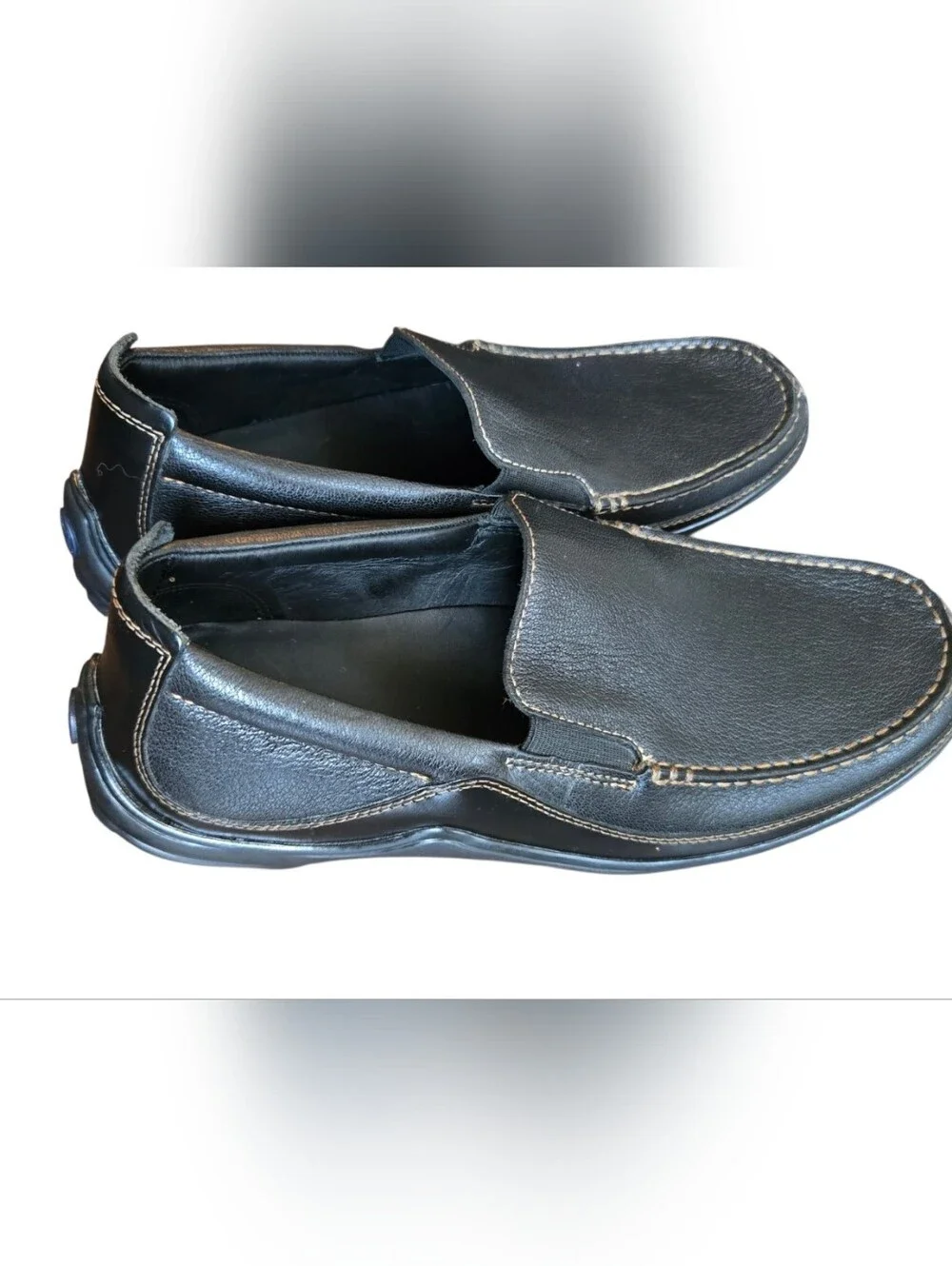 Cole Haan Tucker Venetian Black Leather Loafers 10